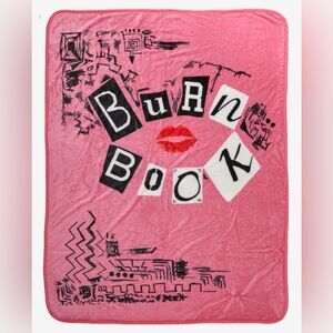 Mean Girls Pink “Burn Book” Blanket- New